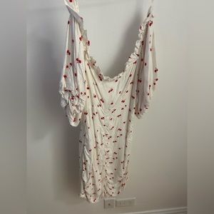 White urban outfitters cherry dress